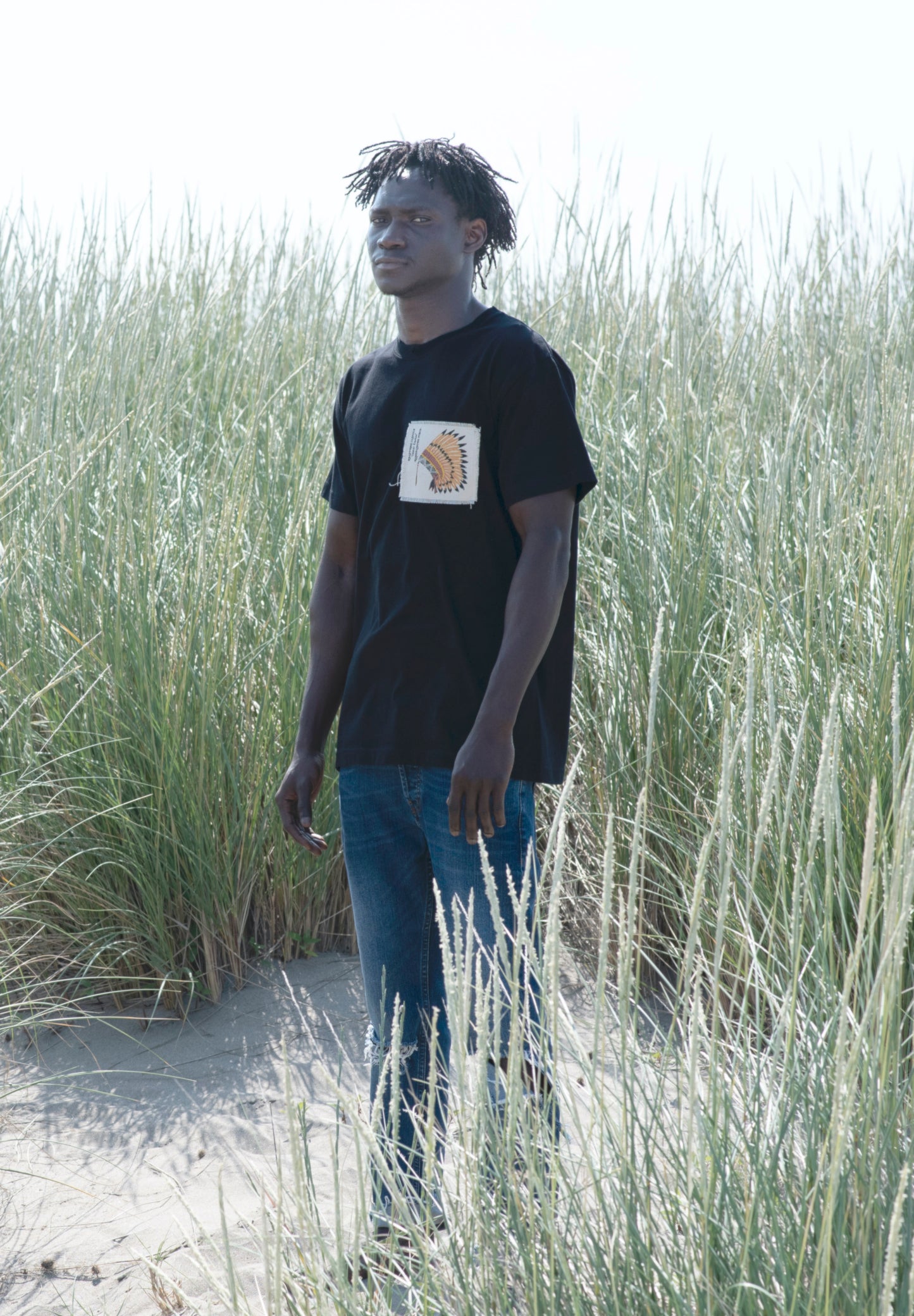 DESERT RAINBOW BLACK VINTAGE T-SHIRT